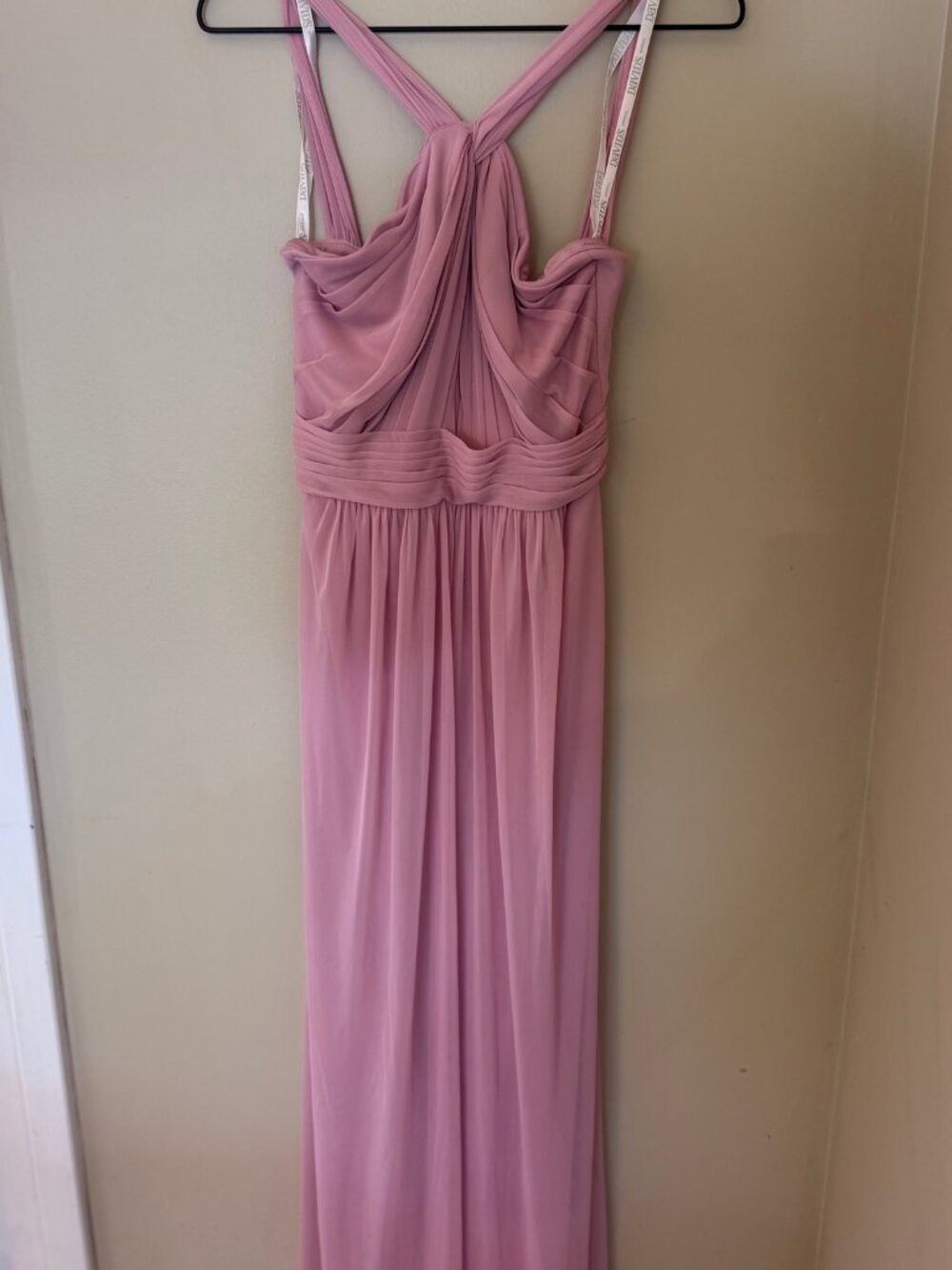 David's Bridal Long Dress Size 0 Dusty Rose